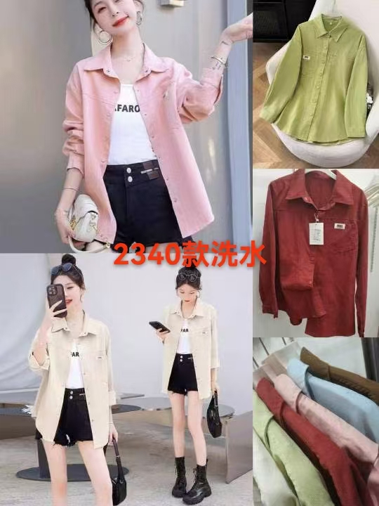 Ladies for cotton fabric long sleeves shirts