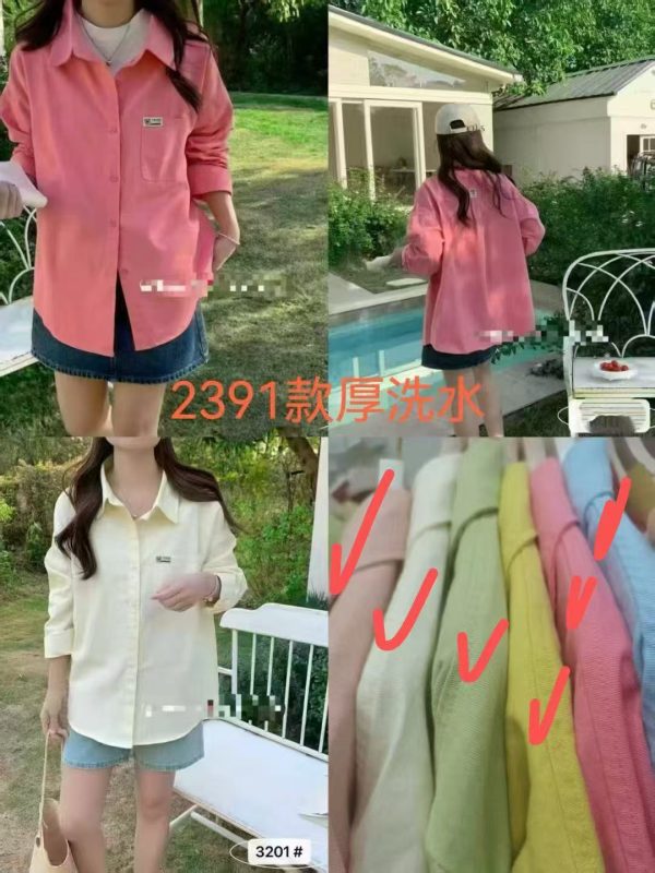 Ladies for cotton fabric long sleeves shirts