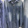 Denim long sleeves shirt for fashion ladies