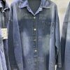 Denim long sleeves shirt for fashion ladies