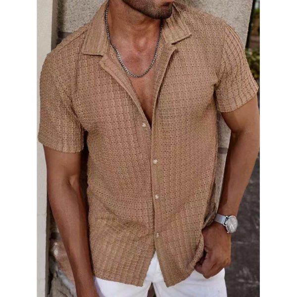 Men's fashion short sleeves shirts