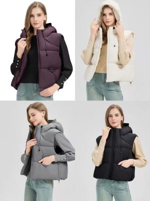 winter short vest for ladies