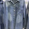Denim long sleeves shirt for fashion ladies