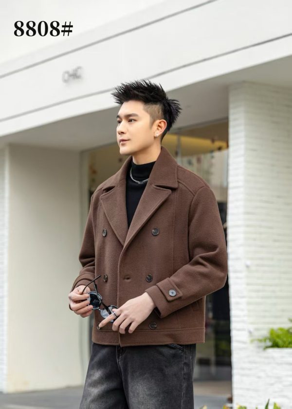 winter short overcoat for men