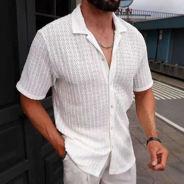 Men's fashion short sleeves shirts
