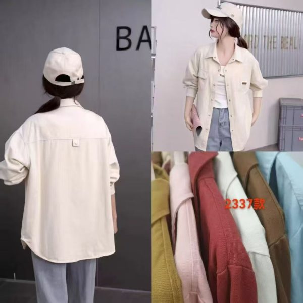 Ladies for cotton fabric long sleeves shirts