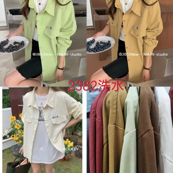 Ladies for cotton fabric long sleeves shirts