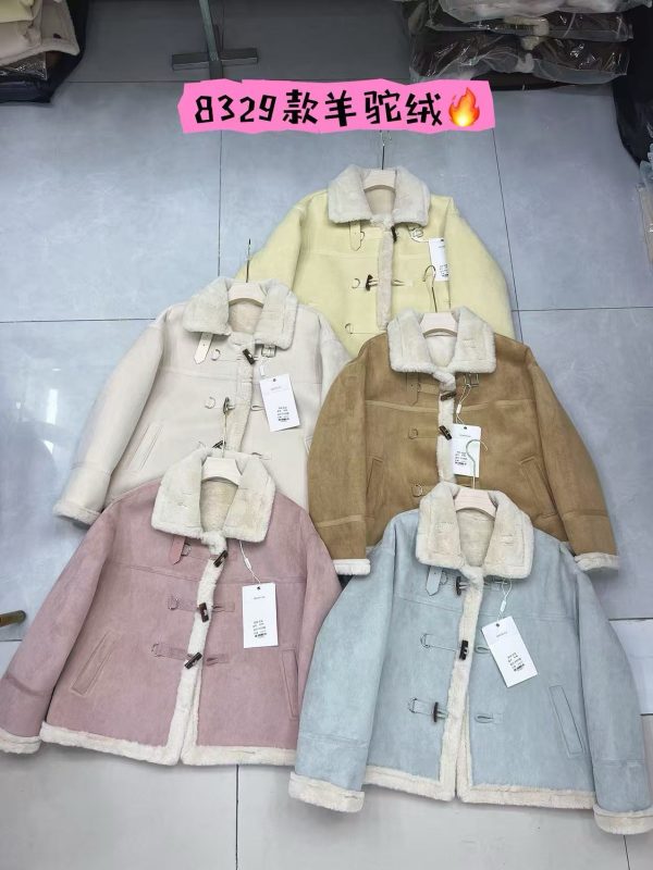 Women's winter leather and fur coat