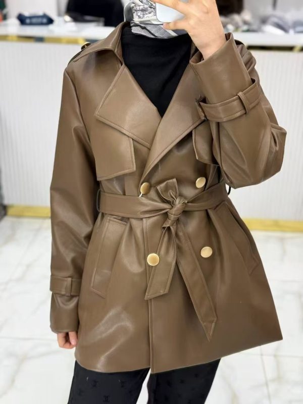 leather windbreaker for ladies