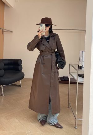 leather windbreaker for ladies