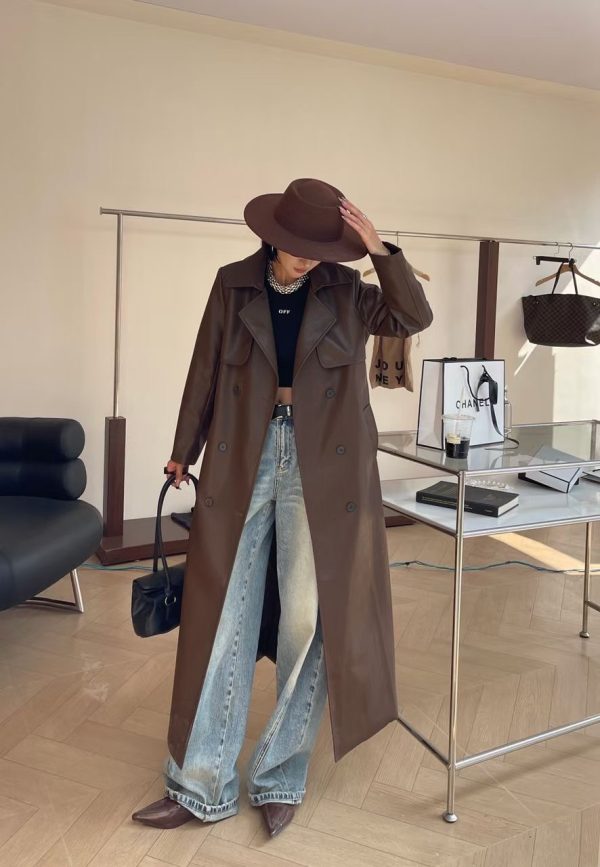 leather windbreaker for ladies