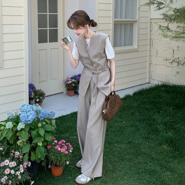 ladies 2-piece set (vest+trouser)